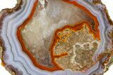 Polished Blue/Red Banded Agate - Kerrouchen, Morocco #372671-1